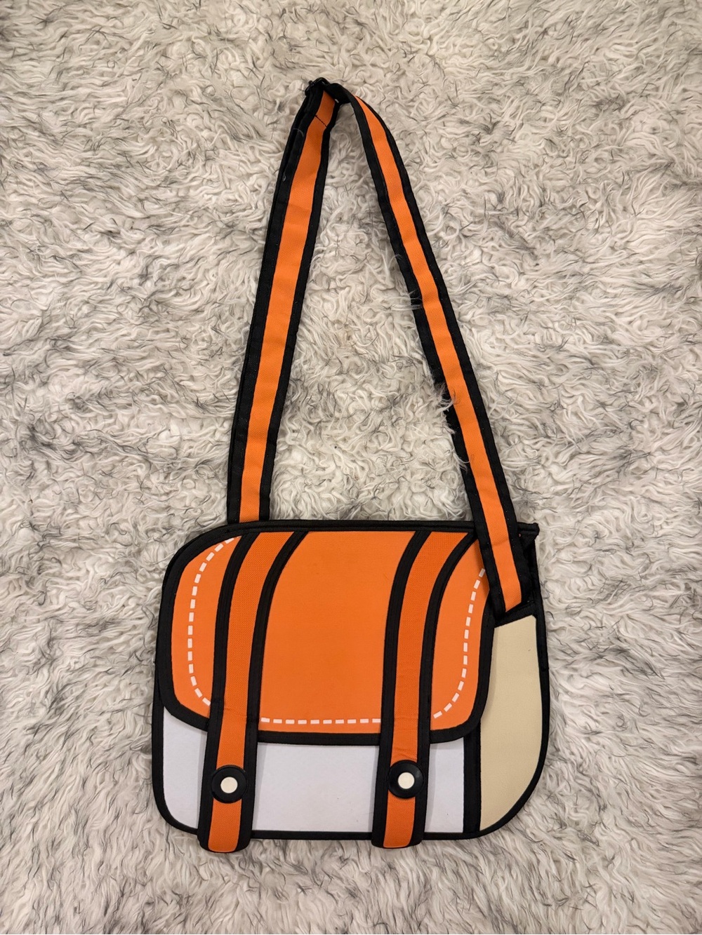 Cartoon Bag - Orange / Cream